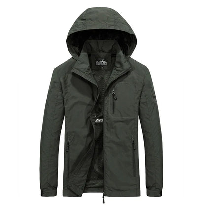 Men's Windbreaker Jackets Waterproof Hooded Water Proof Wind Breaker Casual Coat Male Clothing  Autumn Jackets Men TOP