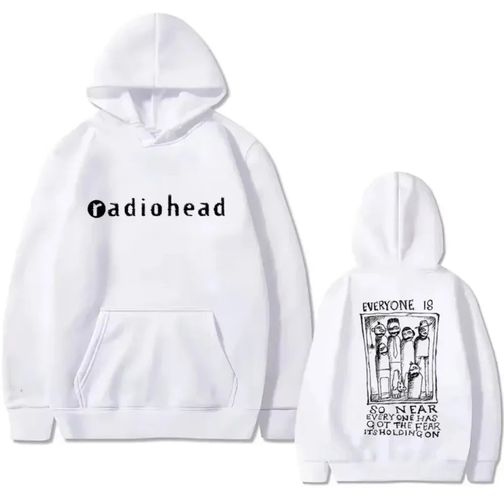 Hoodie with radio station rock band men's and women's fashion pullover