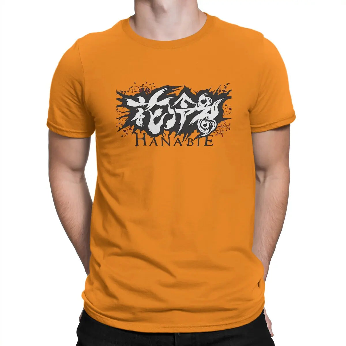 Men's T-Shirt Logo Novelty 100% Cotton Tees Short Sleeve Hanabie T Shirts Crew Neck Clothing Gift Idea