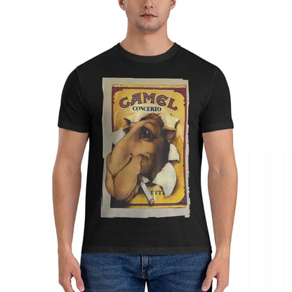 Men's T-Shirts Cigarettes New Humor Cotton Tee Shirt Short Sleeve Camel T Shirts Crewneck Tops Birthday Present