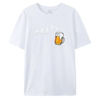 Men's Brand T-shirts Friday Beer Print  Funny Graphic Hip Hop Summer Men Tshirts Streetwear Cotton Harajuku T-Shirt Short Sleeve