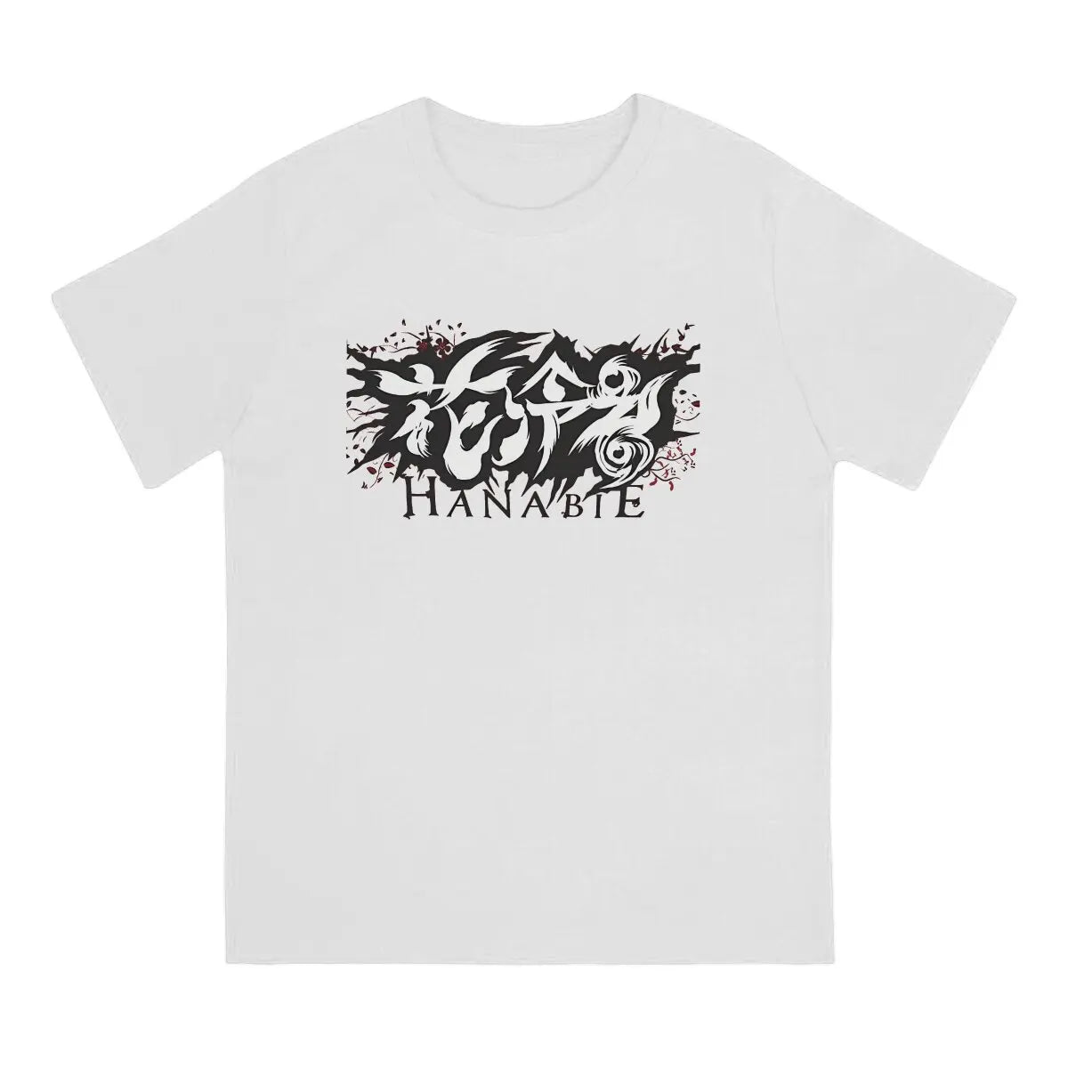 Men's T-Shirt Logo Novelty 100% Cotton Tees Short Sleeve Hanabie T Shirts Crew Neck Clothing Gift Idea