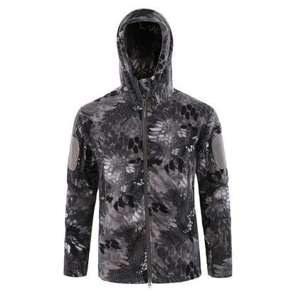 Hiking Jackets Windproof Thermal Hunting Clothes Fleece Windbreaker Winter Softshell Jacket Men Tactical Suit Military Camping