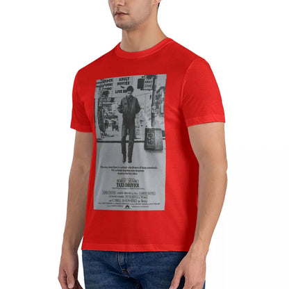 Men's T-Shirts Taxi Driver Poster Humorous Pure Cotton Tees Short Sleeve Robert De Niro T Shirts Crew Neck Tops Original