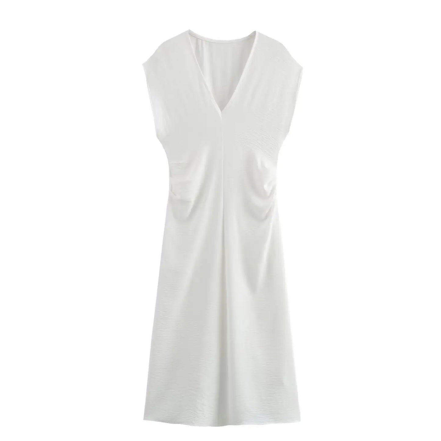 Pleated Waist Trendy New Arrival Fashion Dress Summer Mature Women's Foreign Trade