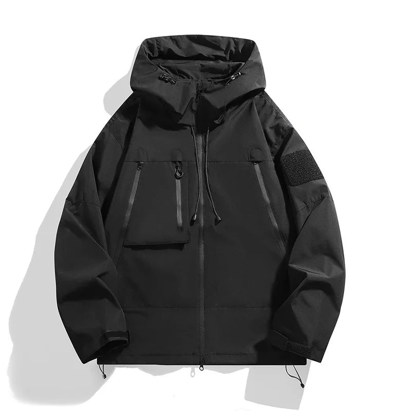 Jackets for Men and Women in Autumn and Winter Hooded Outdoor Windproof and Waterproof Mountaineering Clothing Couple Jackets