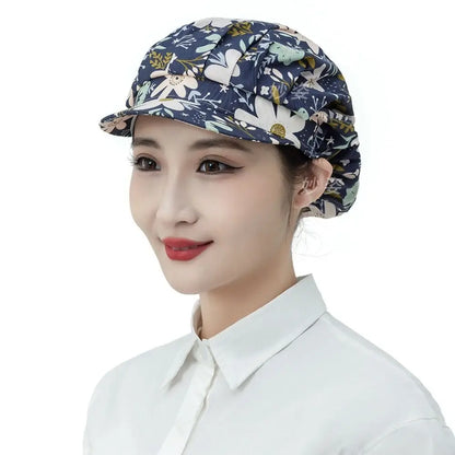 Catering Cap Anti-hair Loss Kitchen Casquette Hat Full Cloth Resuable Working Hat Sanitary Adjustable Dust Protection Cap Chefs
