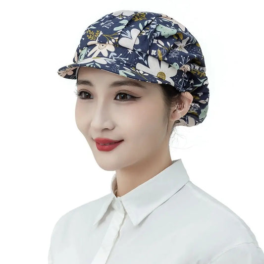 Catering Cap Anti-hair Loss Kitchen Casquette Hat Full Cloth Resuable Working Hat Sanitary Adjustable Dust Protection Cap Chefs