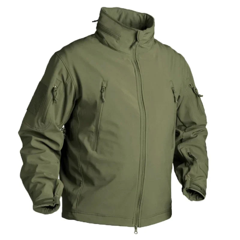 Men Fleece Jacket Tactical Jackets Waterproof Camo Coats Multi-pockets Hunting Clothes Hood Windbreakers Keeping Warm Clothing