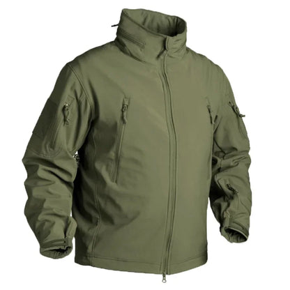 Men Fleece Jacket Tactical Jackets Waterproof Camo Coats Multi-pockets Hunting Clothes Hood Windbreakers Keeping Warm Clothing