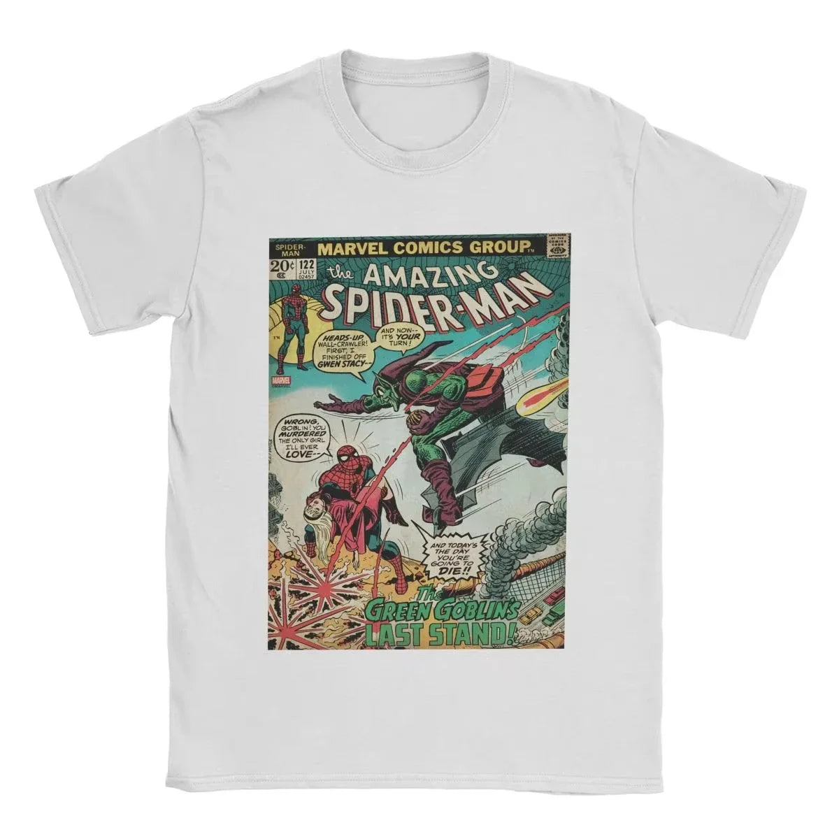 Men's Spider-man Spiderman T Shirts Pure Cotton Clothing Funny Short Sleeve Round Neck Tee Shirt Original T-Shirt