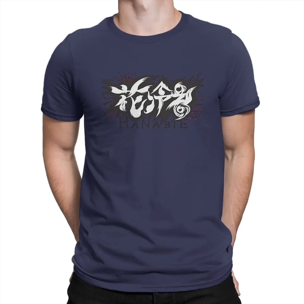Men's T-Shirt Logo Novelty 100% Cotton Tees Short Sleeve Hanabie T Shirts Crew Neck Clothing Gift Idea