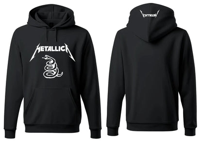 HOODIE CON CAPPUCCIO HEAVY METAL ROCK BAND MUSIC Autumn Winter Casual Thick Cotton Men's Top Solid Color Hoodies Sweatshirt