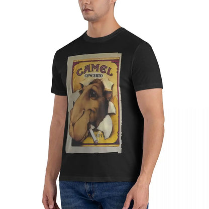 Men's T-Shirts Cigarettes New Humor Cotton Tee Shirt Short Sleeve Camel T Shirts Crewneck Tops Birthday Present