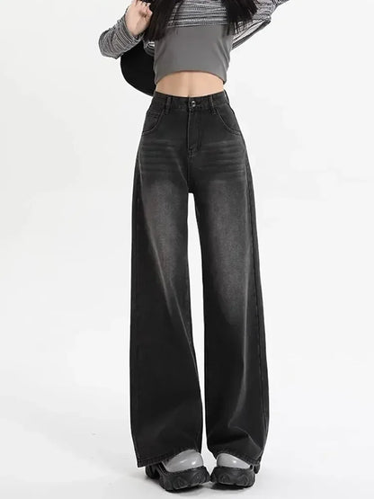 Vintage Baggy High Waist Jeans Women Y2K Wide Leg Oversized Harajuku Popular Fashion Autumn Streetwear Men Jeans Pants