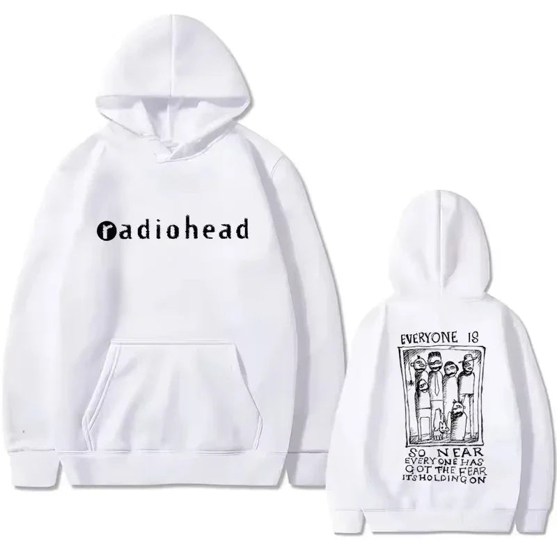 Hoodie with radio station rock band men's and women's fashion pullover