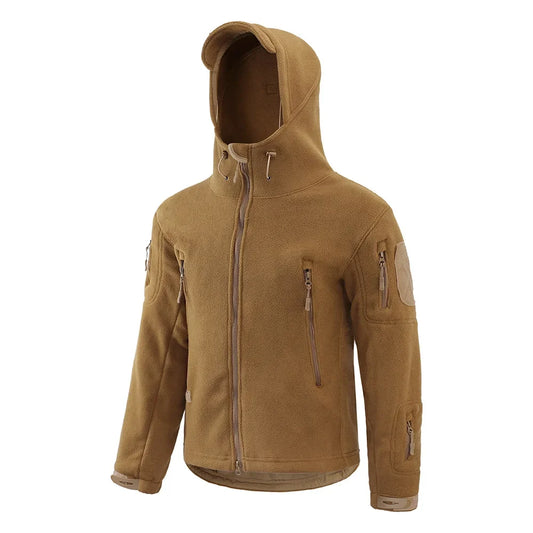 Hiking Jackets Windproof Thermal Hunting Clothes Fleece Windbreaker Winter Softshell Jacket Men Tactical Suit Military Camping