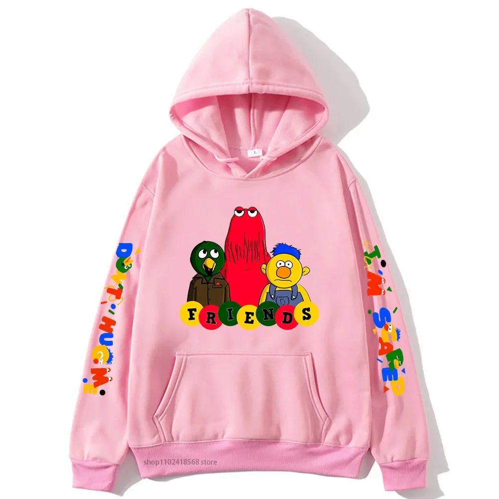 Meme-dont Hug Me Im Scared Hoodies Cartoon Graphic Sweatshirts for Women Men's Unisex Sudaderas Boys/girls Clothing Y2k Clothes