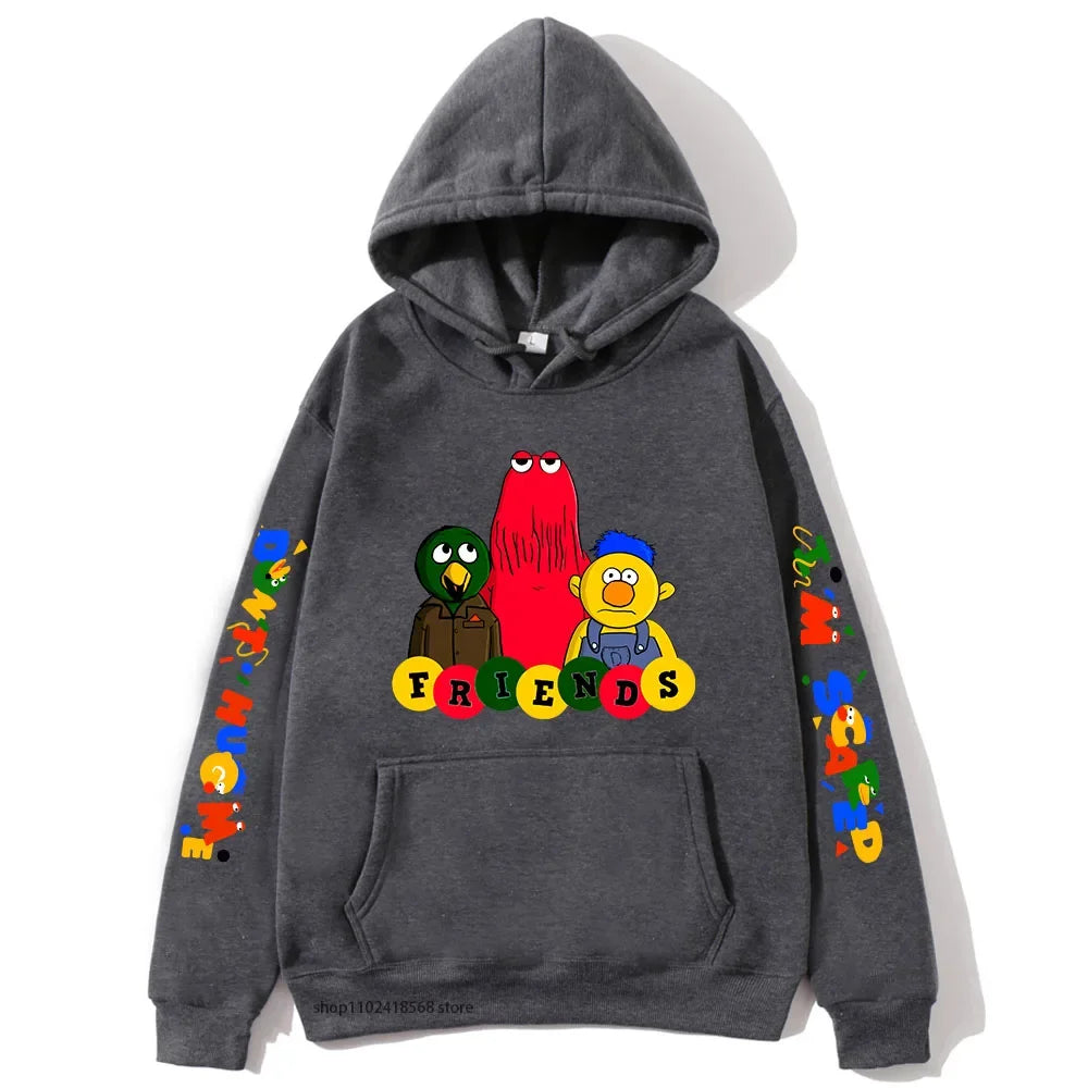 Meme-dont Hug Me Im Scared Hoodies Cartoon Graphic Sweatshirts for Women Men's Unisex Sudaderas Boys/girls Clothing Y2k Clothes