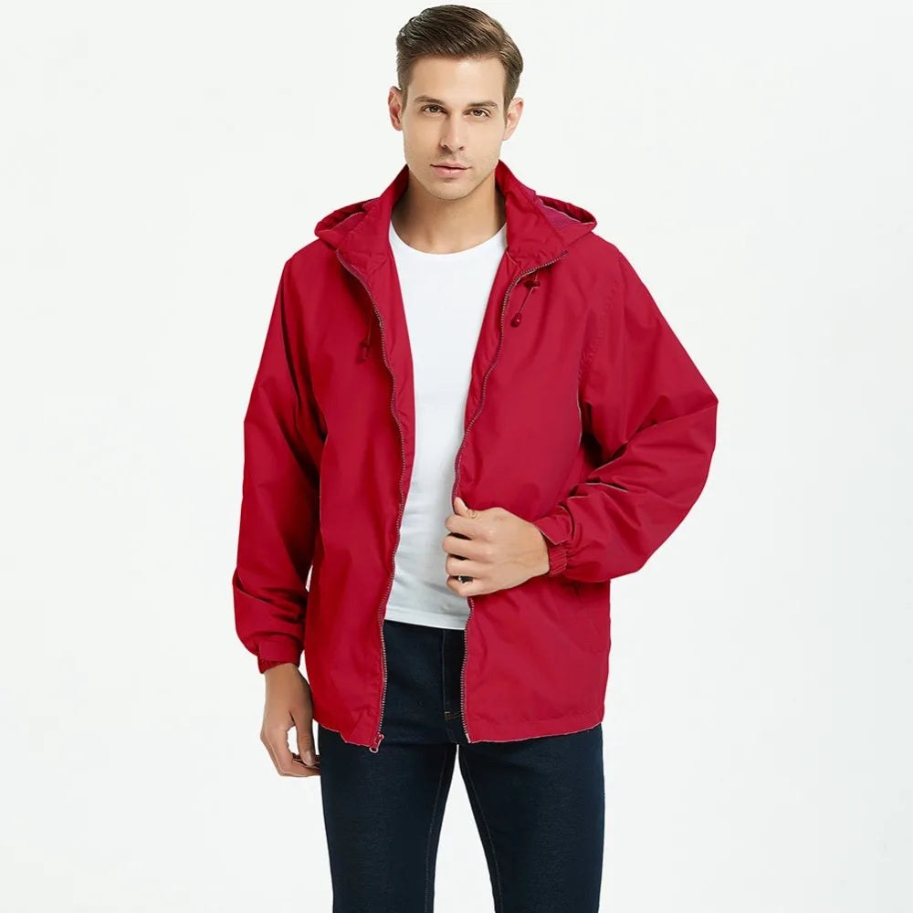 Outdoor Jacket Thin Jacket Hooded Windproof Waterproof European and American Men's Jacket