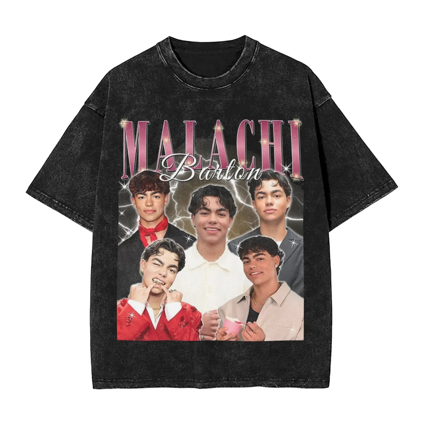 Washed T Shirt Malachi Barton Hip Hop Retro T-Shirts Oversize  Streetwear 100% Cotton Graphic Printed Tops Tops Tees Men Women