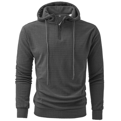 Hooded Sports Tops Men Running Outfits Long Sleeve Hoodies Sweatshirt Daily Classic Simple Comfy Fitting Half Zipper Hoodies