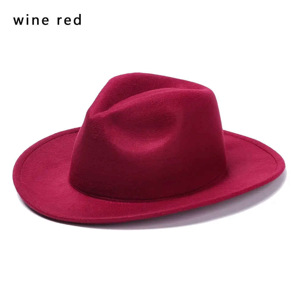 Vintage Wide Brim Cowboy Hat Women Men Dress Dance Party Stage Performance Jazz Cap Panama Fedora Hat