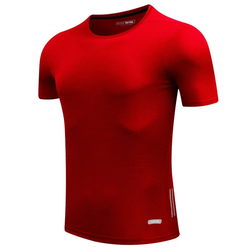 T Shirts For Man Homme Running Designer Quick Dry Short Sleeve Exercise Slim Sport Training Clothes Workout Bodybuilding Tee