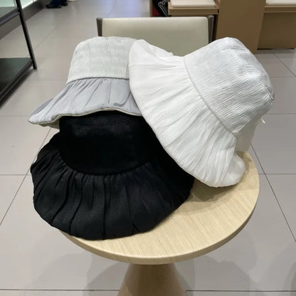 Hat for Women D Series Fisherman Hat New Fashionable  Pleated Design Big Bow Neat Shape Exquisite Design Super Attractive Top