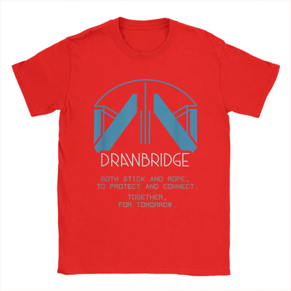 Men T-Shirts Drawbridge Logo Death Stranding 2 Casual Cotton Tee Short Sleeve Gaming T Shirts Crew Neck merch Birthday Present