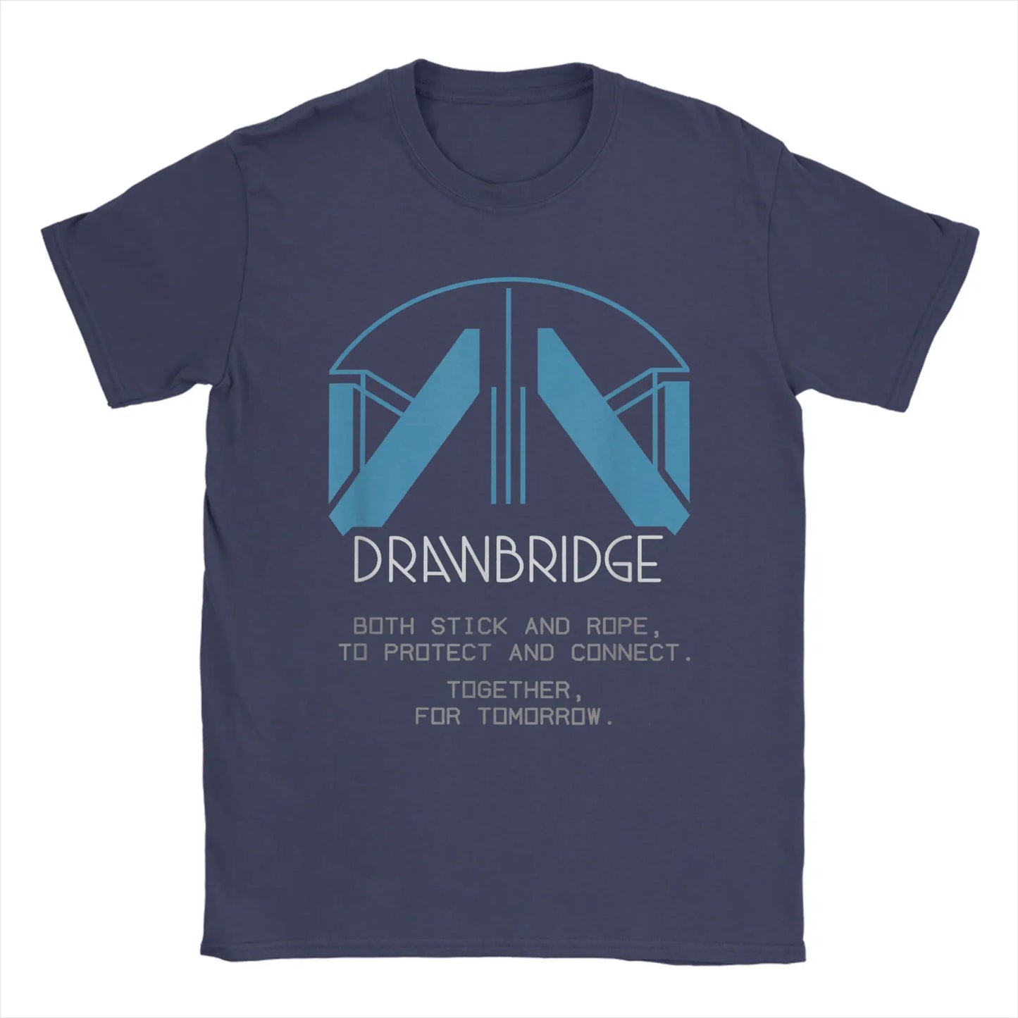 Men T-Shirts Drawbridge Logo Death Stranding 2 Casual Cotton Tee Short Sleeve Gaming T Shirts Crew Neck merch Birthday Present