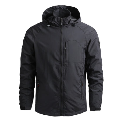 Men Outdoor Hiking Jackets Waterproof Hooded Windbreaker Coat Men 2023 Autumn New Casual Jacket Retro Sports Jackets Men