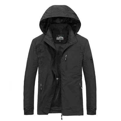 Men's Windbreaker Jackets Waterproof Hooded Water Proof Wind Breaker Casual Coat Male Clothing  Autumn Jackets Men TOP