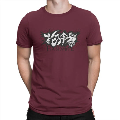 Men's T-Shirt Logo Novelty 100% Cotton Tees Short Sleeve Hanabie T Shirts Crew Neck Clothing Gift Idea