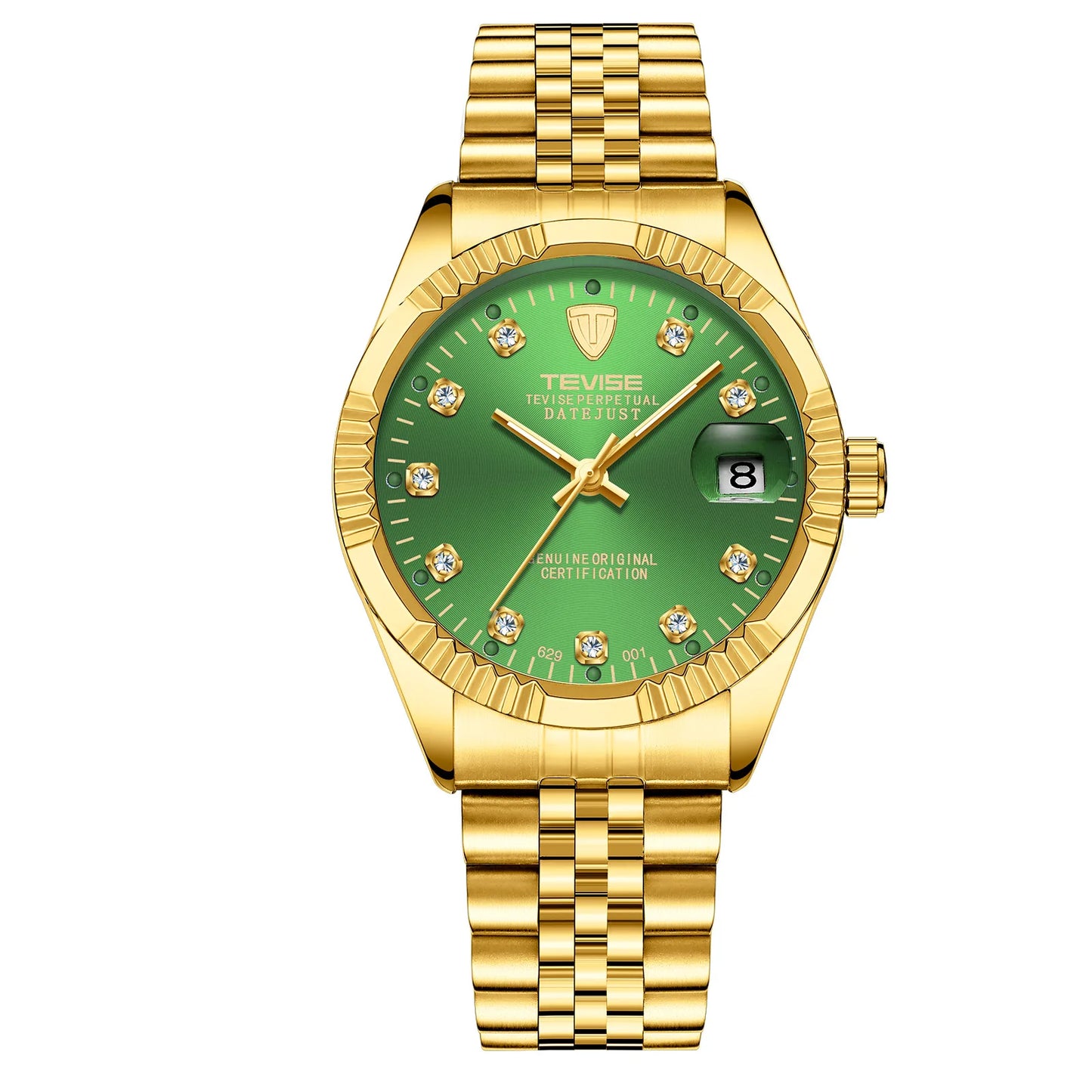 TEVISE  Automatic Mechanical Watch for Men for Women Date Stainless Steel Fashion Business Casual Watch Waterproof