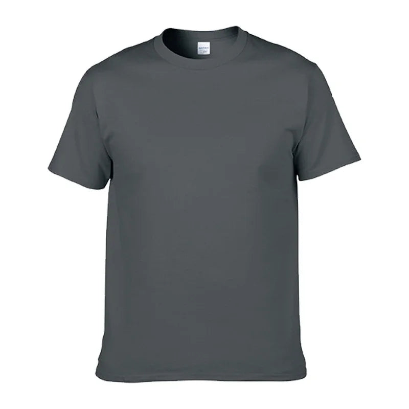 Men's t-shirts 100% Cotton Men t shirt O-Neck Solid Color Tshirt Man Tees high quality T shirt 2025 Hip-hop tshirt for Male Tops