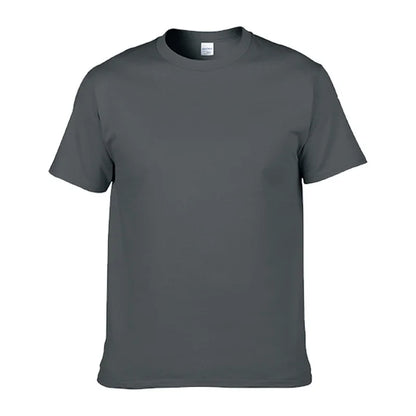 Men's t-shirts 100% Cotton Men t shirt O-Neck Solid Color Tshirt Man Tees high quality T shirt 2025 Hip-hop tshirt for Male Tops
