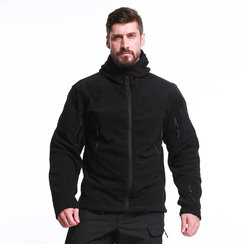 Hiking Jackets Windproof Thermal Hunting Clothes Fleece Windbreaker Winter Softshell Jacket Men Tactical Suit Military Camping