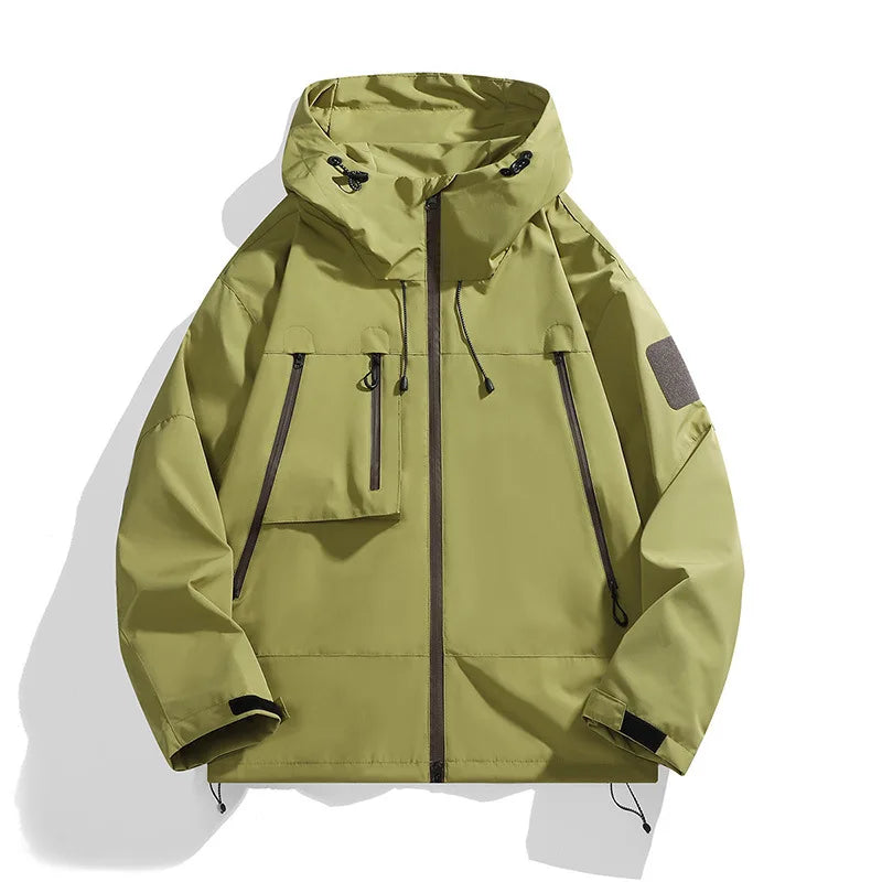 Jackets for Men and Women in Autumn and Winter Hooded Outdoor Windproof and Waterproof Mountaineering Clothing Couple Jackets