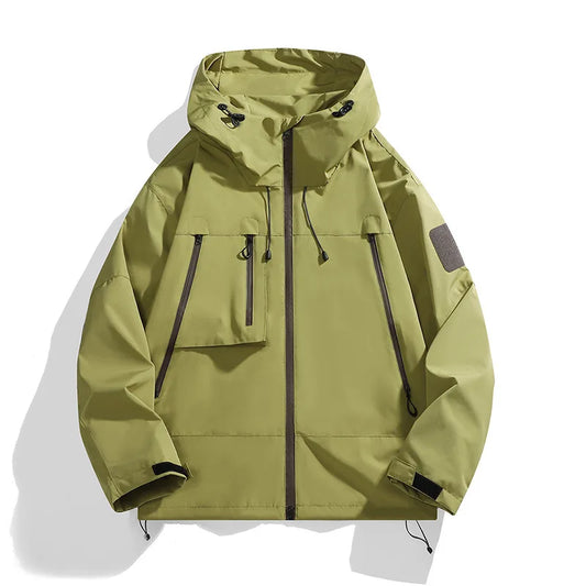 Jackets for Men and Women in Autumn and Winter Hooded Outdoor Windproof and Waterproof Mountaineering Clothing Couple Jackets