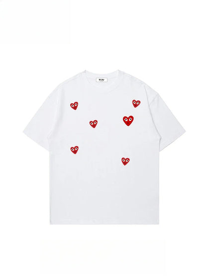Short-sleeved T-shirts for men are a trendy summer fashion choice, featuring loose and casual prints from trendy brands