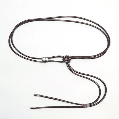 New Soft Knotted Thin Waistband for Women's Dress with Simple and Versatile Belt Decoration, Waist Rope with Dress Leather Rope