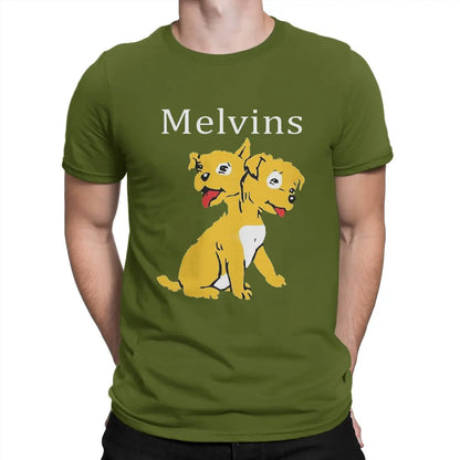 Men T-Shirts Music Vintage Pure Cotton Tees Short Sleeve Melvins T Shirts O Neck Clothing Gift Idea