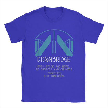 Men T-Shirts Drawbridge Logo Death Stranding 2 Casual Cotton Tee Short Sleeve Gaming T Shirts Crew Neck merch Birthday Present
