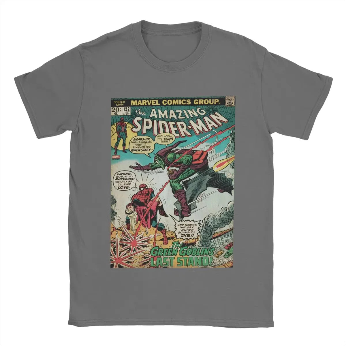 Men's Spider-man Spiderman T Shirts Pure Cotton Clothing Funny Short Sleeve Round Neck Tee Shirt Original T-Shirt