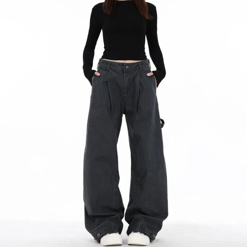 New High Waisted Straight Leg Loose Jeans Are Comfortable Breathable Fashionable and Trendy They Are Unisex Carrot Pants