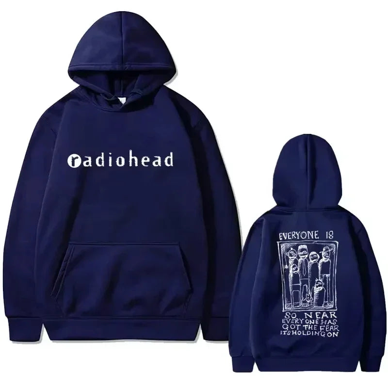 Hoodie with radio station rock band men's and women's fashion pullover