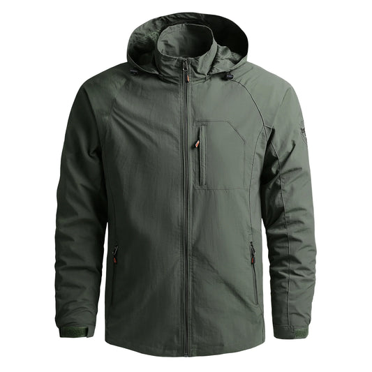 Men Outdoor Hiking Jackets Waterproof Hooded Windbreaker Coat Men 2023 Autumn New Casual Jacket Retro Sports Jackets Men
