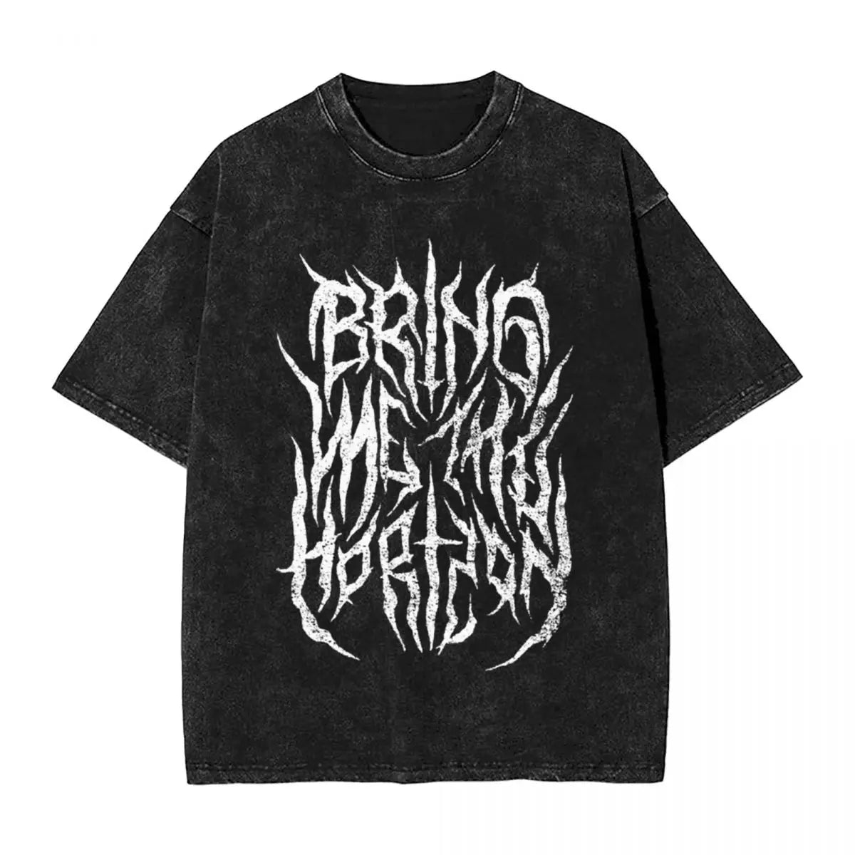 T Shirts Men Clothing BMTH Bring Me The Horizons Brutal Funny Logo T-Shirt Summer Vintage T Shirts Tops Cotton Trending Graphic