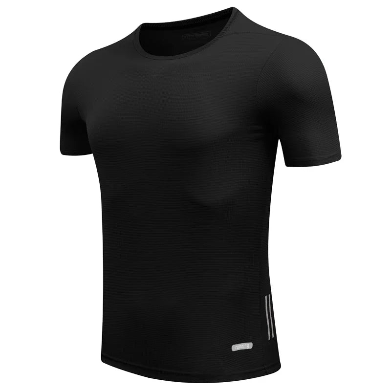 T Shirts For Man Homme Running Designer Quick Dry Short Sleeve Exercise Slim Sport Training Clothes Workout Bodybuilding Tee